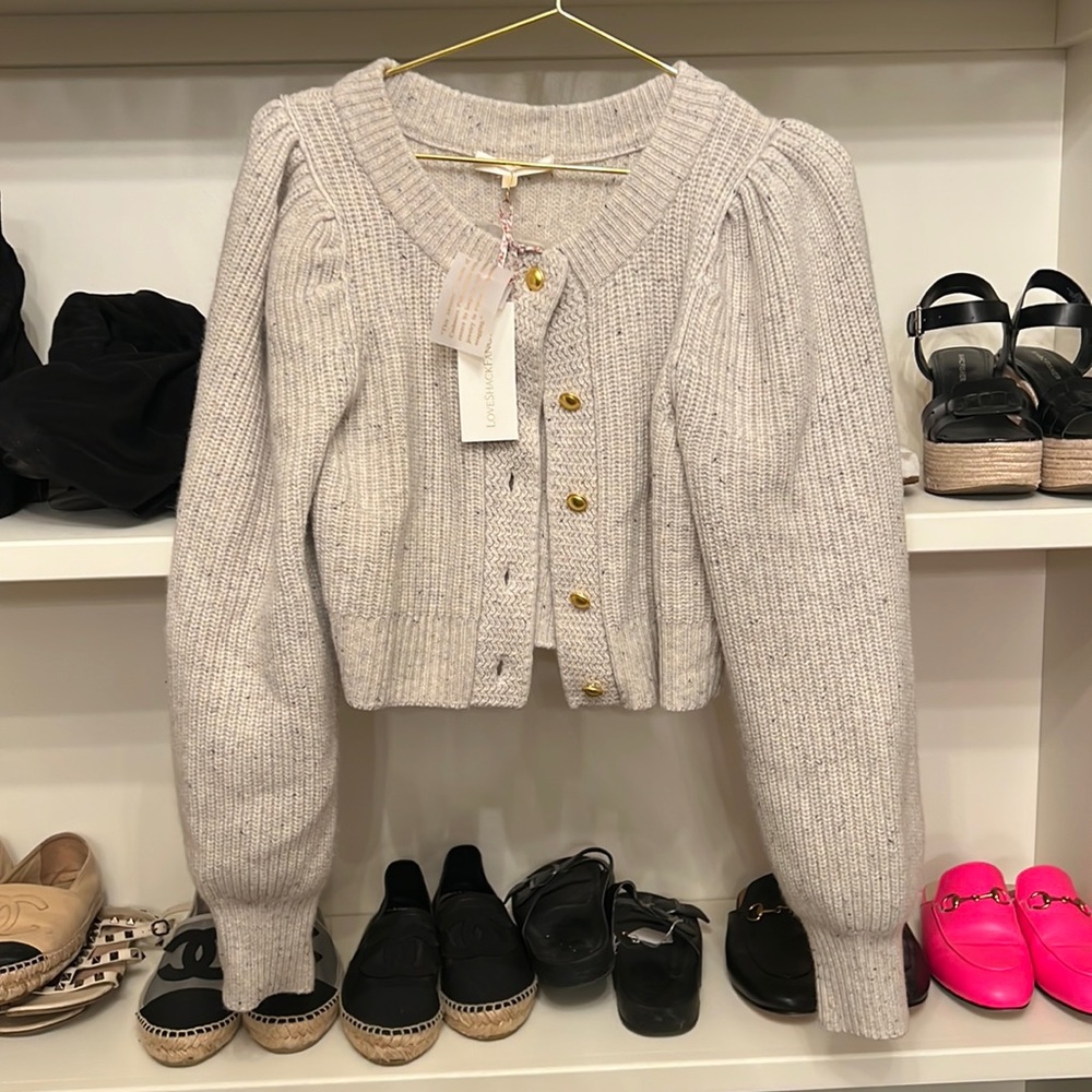 Loveshackfancy Robinson Cropped Cardigan